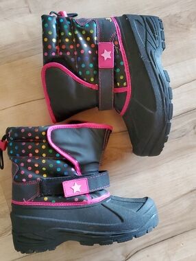 Athletech Black Kids Treaded Sole Boot